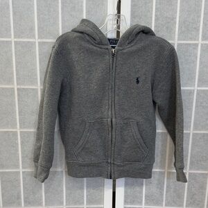 Boys Polo Ralph Lauren Charcoal Kids Zip Up Hoodie Size 4T